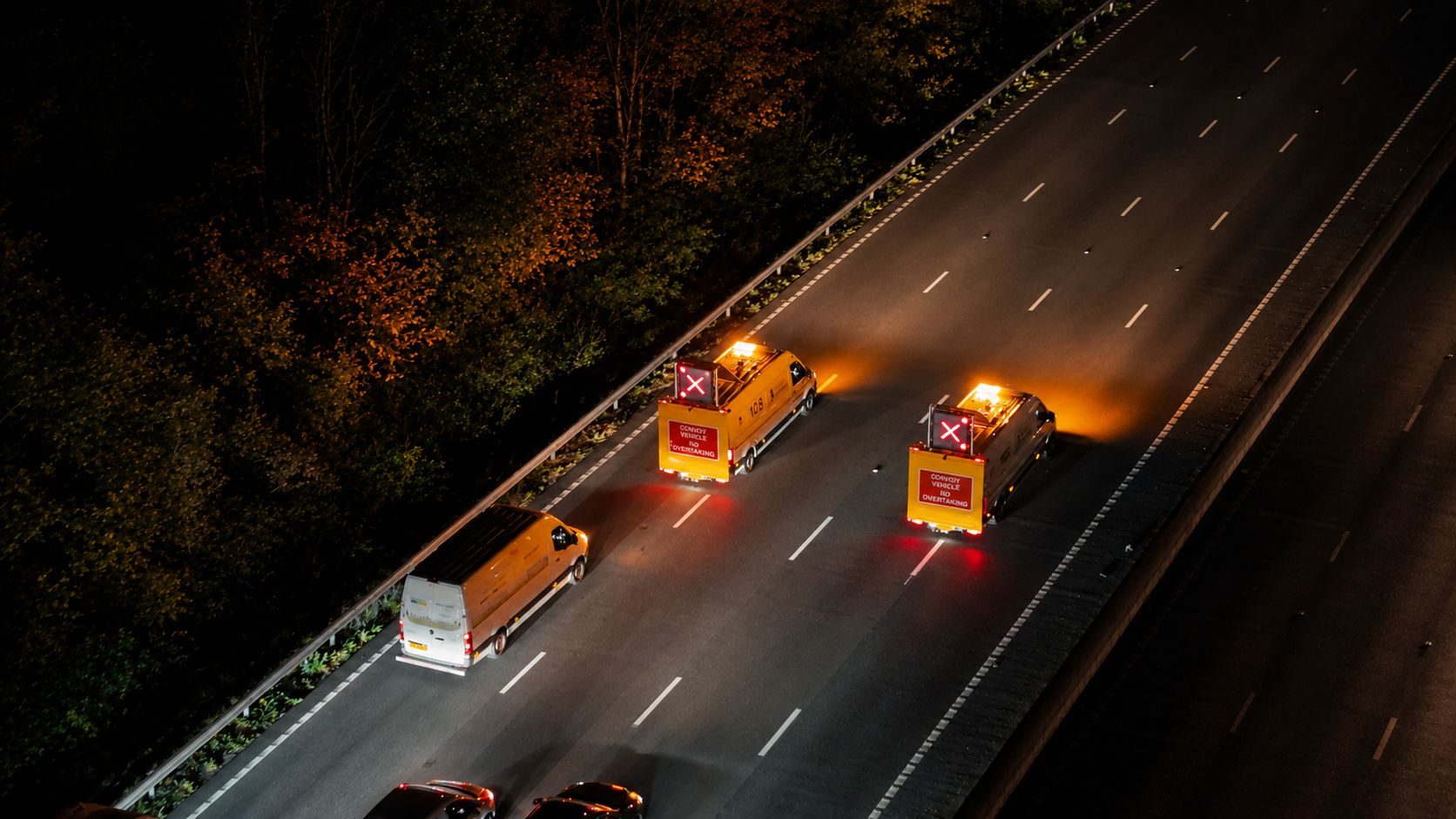KING Highways EMCC vehicles deployed during rolling block operation